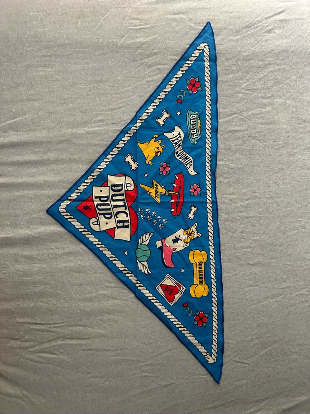 Dutch Bros Blue and Red Dog Bandana